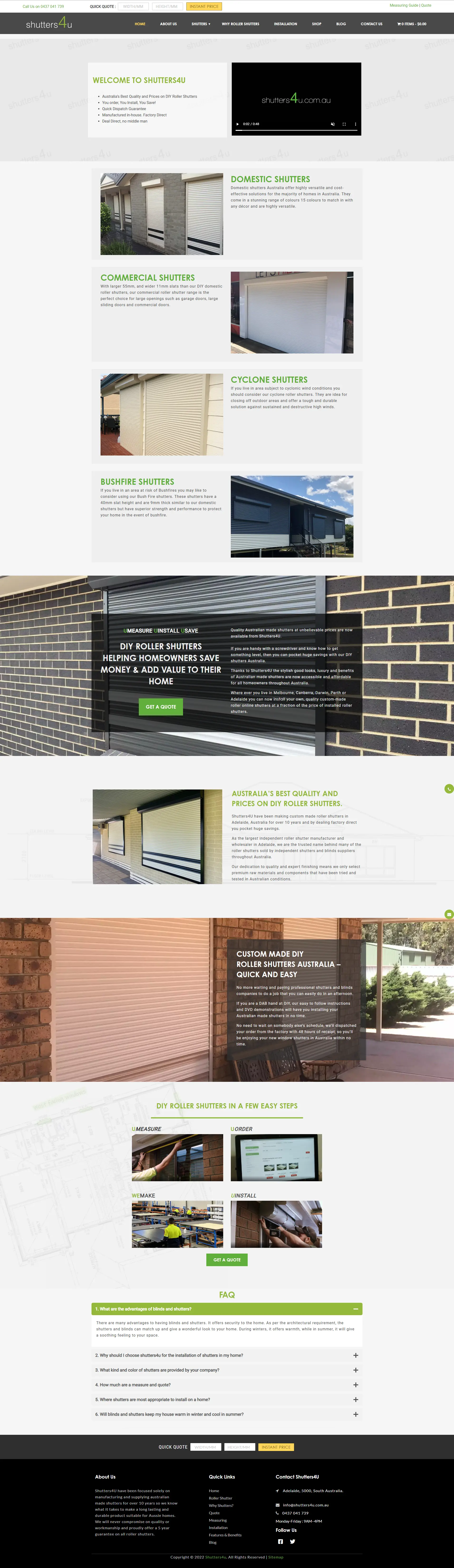 The old Shutters4u homepage